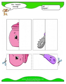 Kes Yapıştır Çalışma Sayfaları